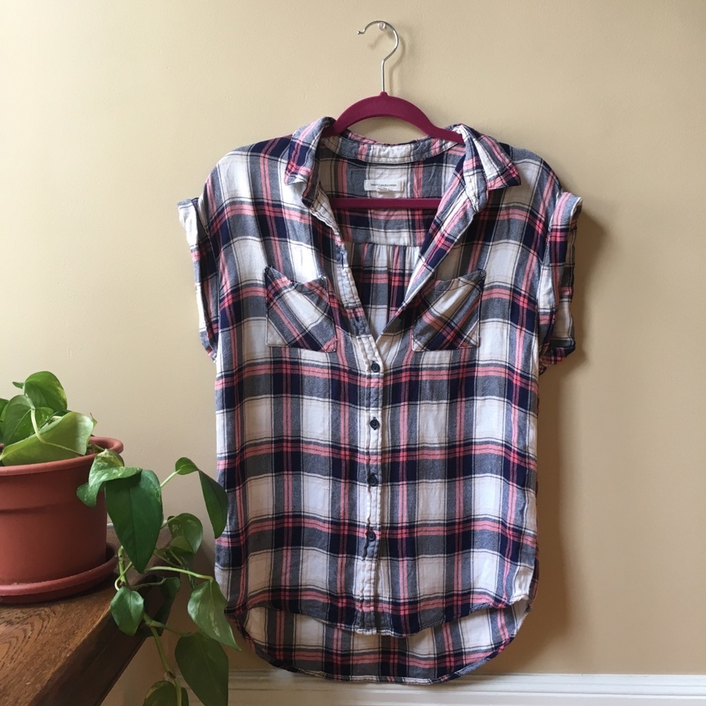 Beachlunchlounge plaid tee